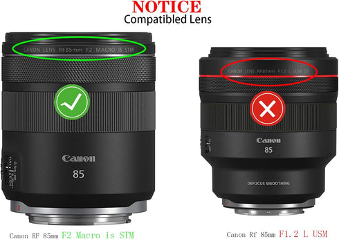 ET-77 Lens Hood for Canon RF 85mm F2 Macro is STM?Not for RF 85mm F1.2 L USM? Lens on EOS R6 R6 Mark II R5 RP R Camera(for Accessories), 67mm Lens Hood
