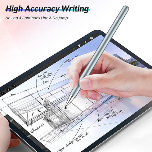 Stylus Pens for Touch Screen, 4 Pack Disc Universal Stylus Pen for iPad pro/iPhone/Android Tablets and All Capacitive Touch Screens (Black/White/Grey/Rosegold)