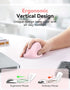 TECKNET 4800 5 6 2.4G Ergonomic Mouse, DPI Wireless Vertical Mouse, Adjustable DPI Levels, Buttons, Silent Wireless