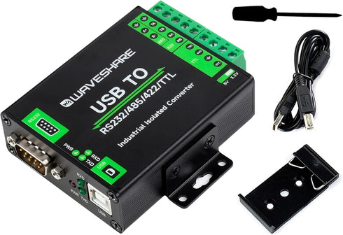 USB to RS232/485/422/TTL Converter with FT232RNL Chip, Industrial Isolated USB Adapter for Multi Devices