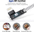 USB C to Lightning Cable MFi Certified, 2 Pack 3FT Fast Charging Cord, 90 Degree Nylon Braided for iPhone & More