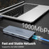 HOPDAY 8 4K Adapter(RJ45 3.0,PD 100W,SD/TF USB C Hub, Ports USB C Dock with Double Monitor HDMI, USB C LAN Port, USB