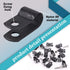 Glarks 60Pcs 1/4 Inch Black Nylon Screw Mounting R-Type Cable Clip Kit with Screws for Wire and Cable