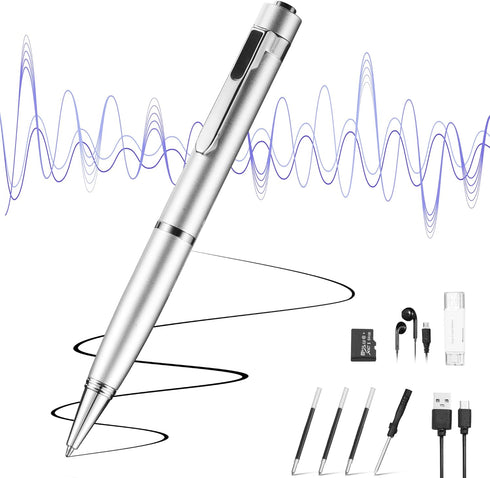 Sanova 64GB Voice Recorder with Playback: Digital Recording Device with Intelligent Noise Reduction