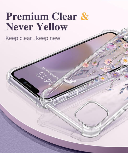 GVIEWIN iPhone 11 Case with Screen Protector + Camera Lens Protector, Clear Soft TPU Shockproof Cover
