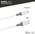 Scosche Ci44WG-SP Strikeline MFI Certified Lightning Charge & Sync Cable for All Lightning Devices 4-ft. White/Gray by Scosche