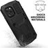 iPhone 12 Pro Max Metal Case with Kickstand, Built-in Screen Protector, Heavy Duty Shockproof, Black