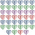 40 Pack Cable Management Clips, Adhesive Cord Holder Clips for Desk, Home, Office, Car, Nightstand (Pink Blue Green