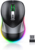 PEIOUS Wireless Mouse, Rechargeable Jiggler Mouse for Laptop - Undetectable Random Movement with On/Off Button -