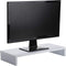 Mind Reader Woodland Collection Monitor Stand, 33 lb. Capacity, Desktop Organizer, White