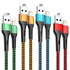 Durcord 6FT Lightning Cable: Fast Charging Nylon Braided Cord for iPhone 14/13/12/11 Pro Max/XS/XR/8/7/6S/SE/iPad.