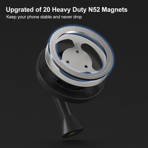 MINIFOCUS 1/4"-20 17/16/15/14/13 Magnetic Phone Tripod Mount Adapter with Screw Hole, Compatible with Magsafe