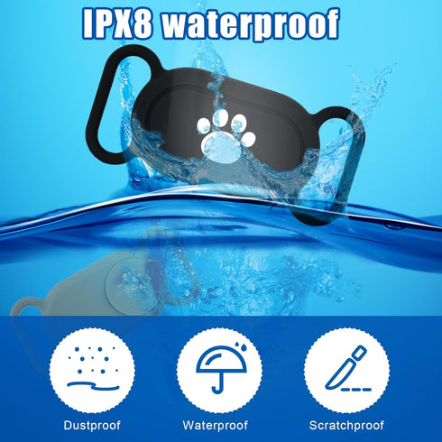 2pcs Waterproof Anti-Loss Protective Cover Sleeve for Samsung Galaxy SmartTag2 Dog Collar Holders, Silicone Case