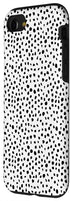 iPhone SE (2020) / 7 / 8 Case, Popular Dalmatian Pattern, White with Brush Stroke Black Spots