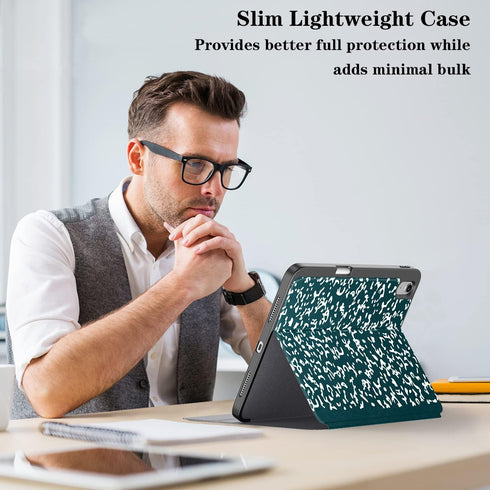 Supveco Case for iPad 10th Generation 10.9 Inch 2022 with Pencil Holder, Auto Wake/Sleep, Teal Folio Stand Case