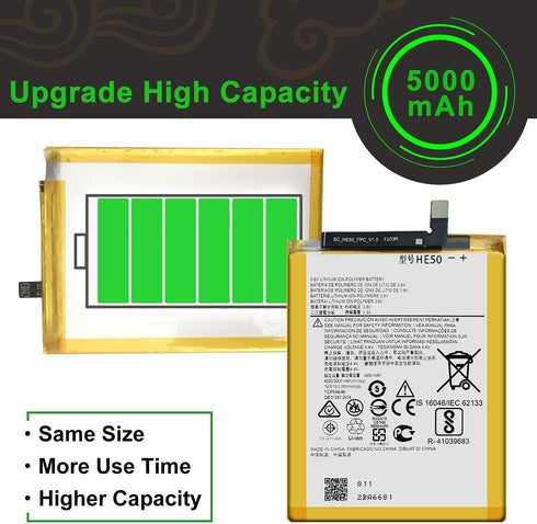 Replacement Battery for E5 Plus XT1924-7 (T-Mobile), Compatible with XT1924-4, E5 Supra XT1924-6, SNN5989A