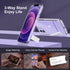 JETech Case for iPhone 12/12 Pro - 6.1-Inch Slim Shockproof Bumper Cover with 3-Way Metal Kickstand