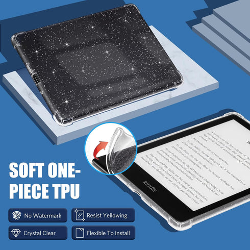 iDLEHANDS 7" Clear Case for All-New E-Readers - Ultra Slim Soft TPU Transparent Cover & Lightweight, not Compatible