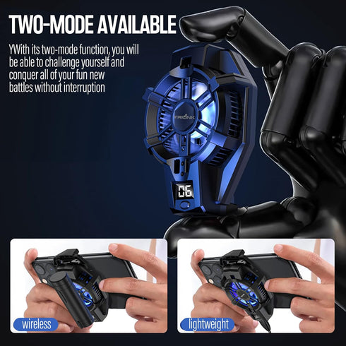 TRILINK Phone Cooler with Rechargeable Battery, Phone Cooling Fan for Gaming, Universal Clamp, RGB LEDS