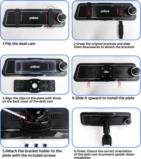 Bracket for 10 Mirror Dash Cam Rear View Camera Mount