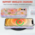 QLTYPRI Laser Colorful Retro Oil Painting Case for iPhone 12, Cute Curly Wave Frame, Green