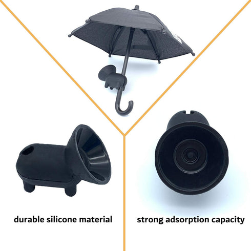 Phone Umbrella for Sun, Universal Adjustable Suction Cup Stand for iPhone, iPad, Camera