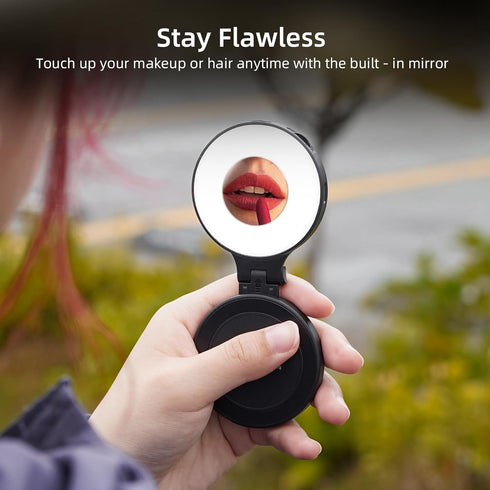 Magnetic Selfie Light for MagSafe, LED Ring Fill Light for iPhone, Portable Rechargeable Clip on Light for Selfie