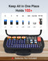 Luxtude 102 Battery Organizer Storage Case with Tester, Clear Battery Storage Organizer Holds PCS (Batteries Not