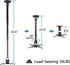 Full Motion Universal Ceiling Projector Mount Bracket - Adjustable Height, Extendable Arms, Rotating Swivel Mount