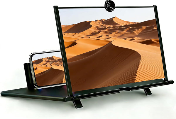 Yuntunele 3D HD Screen Magnifier Amplifier Projector Screen for Movies, Videos,and Gaming. Foldable