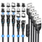 Magnetic Charging Cable 5-Pack, 540° Rotating Magnetic Phone Charger Cable with LED Light for Micro USB, USB C,