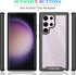 wahhle Samsung Galaxy S23 Ultra Case, Built-in Screen Protector, Full Body Shockproof Slim Fit Bumper Cover, Black/Clear