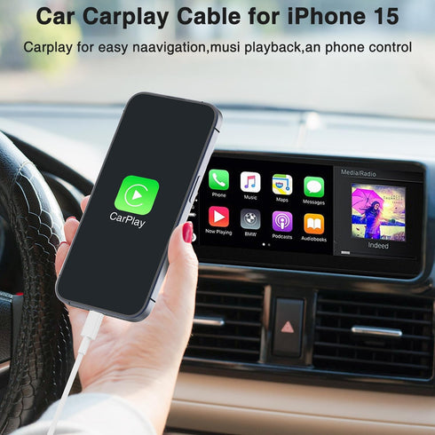2Pack Car Carplay Cable for iPhone 15 15 Pro Max 15 Plus USB to USB C 6.6FT Charger Adapter Accessories for iPad 10th