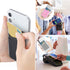 SS Phone Wallet Stick On - 2 Pocket Sleeve Adhesive Card Holder for iPhone, Samsung, Most Smartphones - 6 Pack