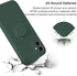 ABITKU iPhone 12 Case Compatible, Silicone with 360° Ring Kickstand Holder (Army Green) Soft Microfiber Cloth 6.1 inch