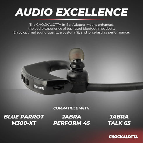 in-Ear Tip Adapter Compatible with Blue Parrot M300-XT/Jabra Perform 45 / Jabra Talk 65 Headsets (Includes 3-Pcs S/M/L Silicone Ear Tips)