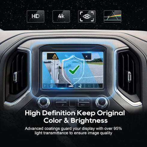 LFOTPP 2019 Chevrolet Silverado 1500 Infotainment 3 8-Inch Car Navigation Screen Protector, Tempered Glass