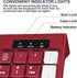 Wireless Keyboard and Mouse Combo, 2.4G Full-Sized Keyboard and Mouse, Dual-System for Computer/Laptop (Wine Red)