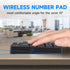 MOFII 2.4G 19 Accounting 10 Number Pad - Black Wireless Numeric Keypad Silent Keys USB Keypads, Portable Financial