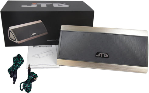 Portable Wireless Bluetooth Speaker with 3D Surround Stereo Sound, 8hrs Playtime, 30ft Range (3D-Surround Gold)