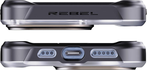 REBEL Clear Case for iPhone 15 Pro, Frosted Series Gen-5, Strong MagSafe Compatible, Protective Shockproof Bumpers