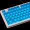 mintcaps Crystal Clear Keyboard Keycaps, Transparent PC Cherry Profile Blue Keycap Set for MX Switches