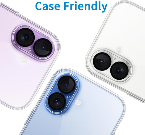 Dengduoduo 3 Pack 17, 9H Camera Lens Protector for iPhone Tempered Glass, Ultra HD, Hardness, Anti-Scratch, Case
