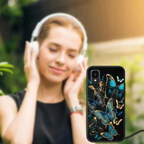 Case for TCL 30Z T602DL, TCL 30Z Phone Case for Women Men, Full Body Slim Fit Ultra Thin Flexible TPU Silicone Shockproof Protective Soft Case for Alcatel TCL 30Z T602DL, Butterfly