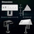Nightstand Edge Mount Power Strip with USB-C Ports, Tabletop Surge Protector with 3 AC Outlets