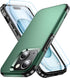 iPhone 15 Case - Dark Green, Shockproof with 15 FT Military Grade Drop Protection & 2X Tempered Glass Screen Protectors.