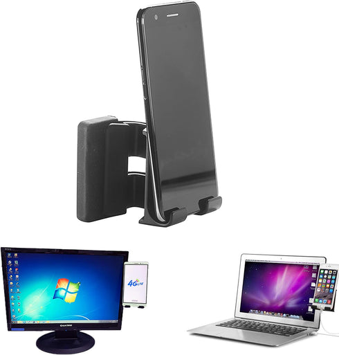 xcivi Smart Mobile Clip Holder for Desktop Monitor and Laptop Screen-Side Mount Holder
