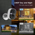 GMK Wireless Outdoor Security Camera, 1080P Color Night Vision, AI Motion Detection, Battery Powered WiFi Camera