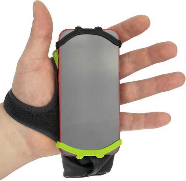 Noxgear Hand Held Phone Holder - Handheld Grip with Key Fob & Card Slot for Running, Jogging & Working Out - Compatible