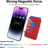 Stronger Magnetic Cell Phone Card Holder for iPhone 15 Series, RFID Leather Wallet for iPhone 14/13/12 Pro/Promax